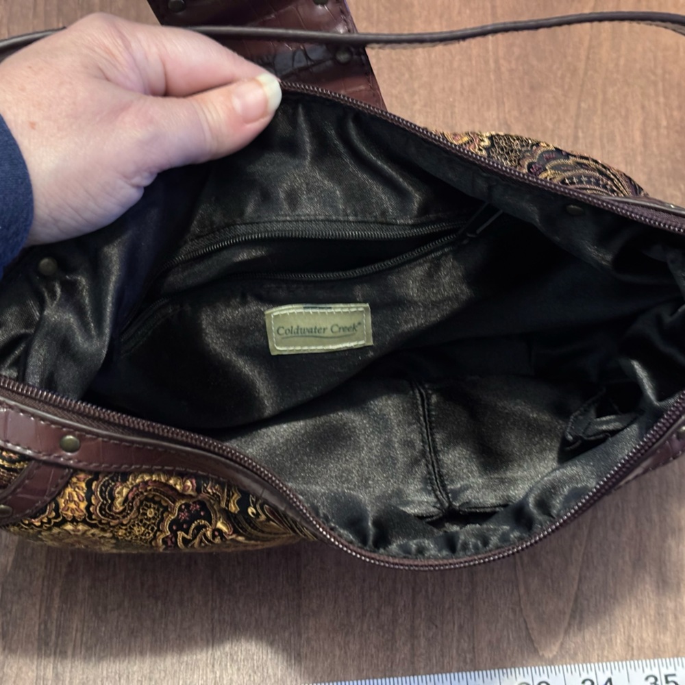 Coldwater Creek Regal Boho Paisley Tapestry Bag - Picture 15 of 16